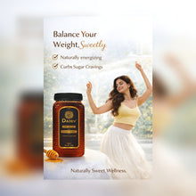 Load image into Gallery viewer, Woman enjoying pure raw honey 500g in natural lifestyle setting