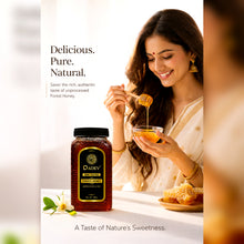 Load image into Gallery viewer, Raw honey 250g served with spoon for daily use

